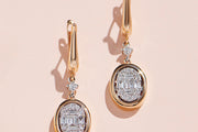 0.63 Karat Diamond Design Earrings
