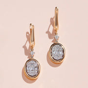 0.63 Karat Diamond Design Earrings