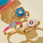 Load image into Gallery viewer, 0.46 Karat Mavi Renkli Diamond Design Ring