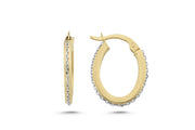 14ct Zincirli Hoop Gold Earrings