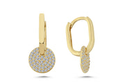 14ct Yuvarlak Figurlu Gold Earrings