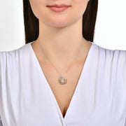 0.65 Karat Renkli Stone Set Diamond Necklace