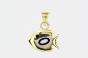 14ct Fish Motif Gold Pendant (Chain Not Included)