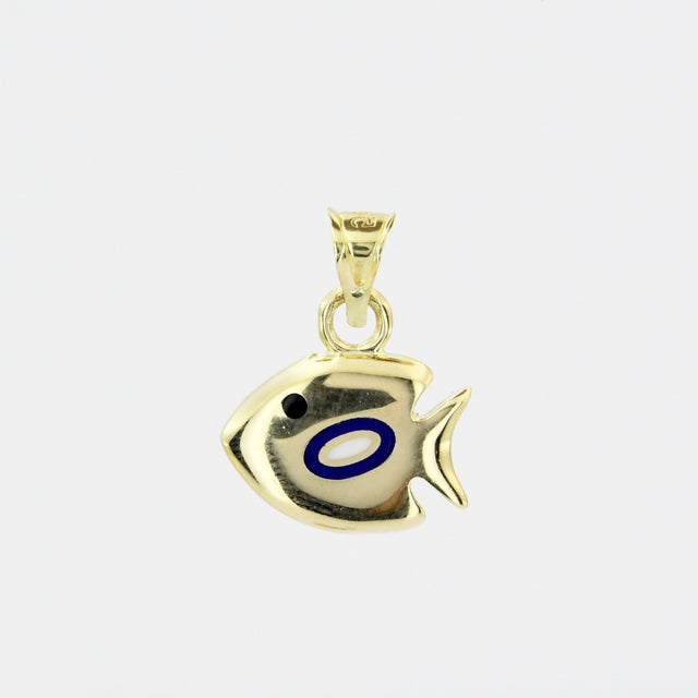 14ct Fish Motif Gold Pendant (Chain Not Included)