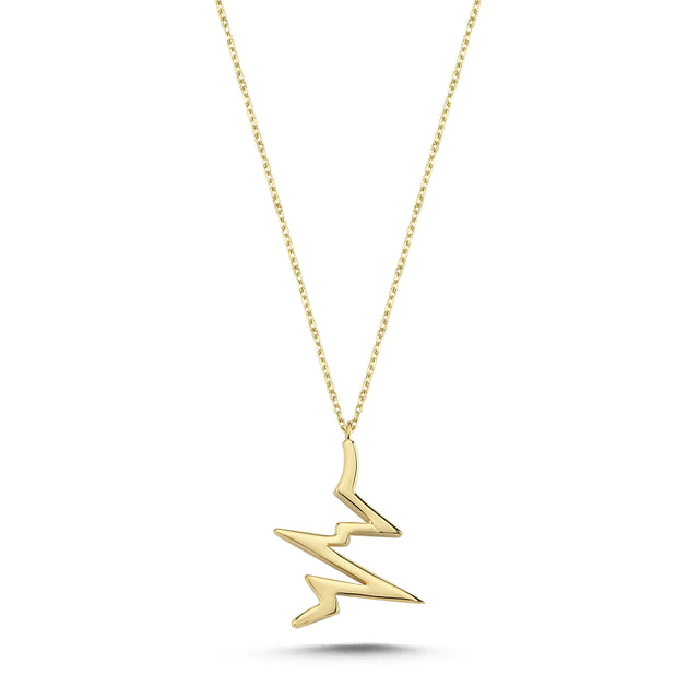 14ct Lightning Motif Gold Necklace