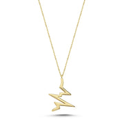 14ct Lightning Motif Gold Necklace