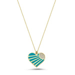 Load image into Gallery viewer, 14ct Blue Heart Motif Gold Necklace