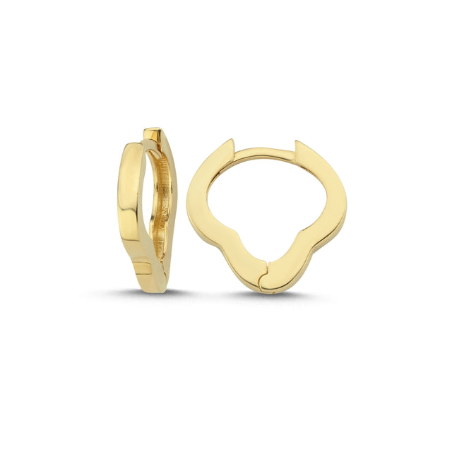 14ct Modern Design Hoop Gold Earrings