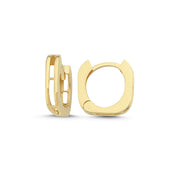 14ct Modern Design Hoop Gold Earrings
