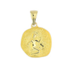 Load image into Gallery viewer, 14ct Wheat Zodiac Motif Gold Pendant (Chain Not Included)