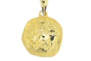 14ct Taurus Zodiac Motif Gold Pendant (Chain Not Included)
