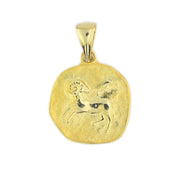 14ct Aries Zodiac Motif Gold Pendant (Chain Not Included)