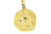 14ct Libra Zodiac Motif Gold Pendant (Chain Not Included)