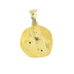 Load image into Gallery viewer, 14ct Libra Zodiac Motif Gold Pendant (Chain Not Included)