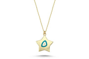 14ct Yildiz Sembollu Gold Necklace