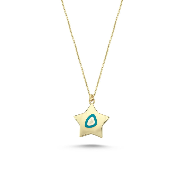 14ct Yildiz Sembollu Gold Necklace