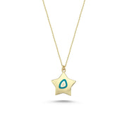14ct Yildiz Sembollu Gold Necklace