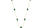 14ct Multicolour Stone Set Gold Necklace