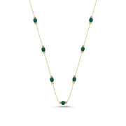 14ct Multicolour Stone Set Gold Necklace