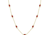 14ct Multicolour Stone Set Gold Necklace