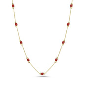 14ct Multicolour Stone Set Gold Necklace