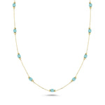 Load image into Gallery viewer, 14ct Blue Multicolour Stone Set Gold Necklace