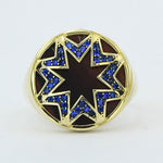 Load image into Gallery viewer, 14ct Mavi Stone Set Design Gold Men's Ring