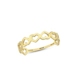 Load image into Gallery viewer, 14ct Minimal Design Heart Gold Ring