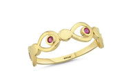 14ct Multicolour Stone Set Gold Ring