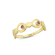 14ct Multicolour Stone Set Gold Ring