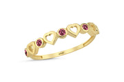 14ct Multicolour Stone Set Gold Ring