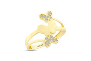 14ct Kelebek Figurlu Design Gold Ring