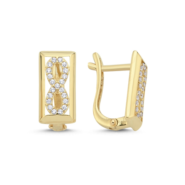 14ct Eternity Gold Earrings
