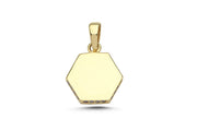 14ct Minimal Hexagon Gold Pendant (Chain Not Included)
