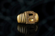 14ct Harf Design Gold Ring