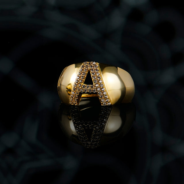 14ct Harf Design Gold Ring
