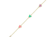 14ct Colour Kelebek Figurlu Design Gold Bracelet