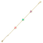 Load image into Gallery viewer, 14ct Colour Kelebek Figurlu Design Gold Bracelet