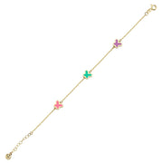 14ct Colour Kelebek Figurlu Design Gold Bracelet