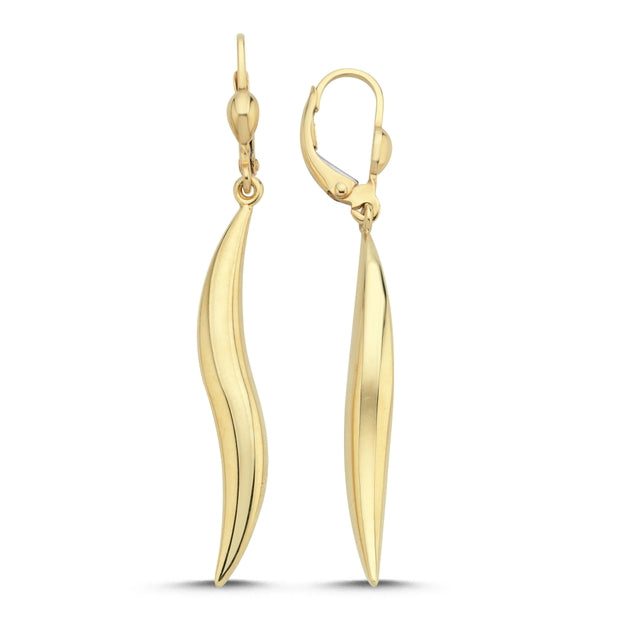 14ct Curled Gold Earrings