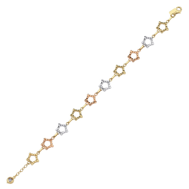 14ct Uc Colour Yildiz Design Gold Bracelet
