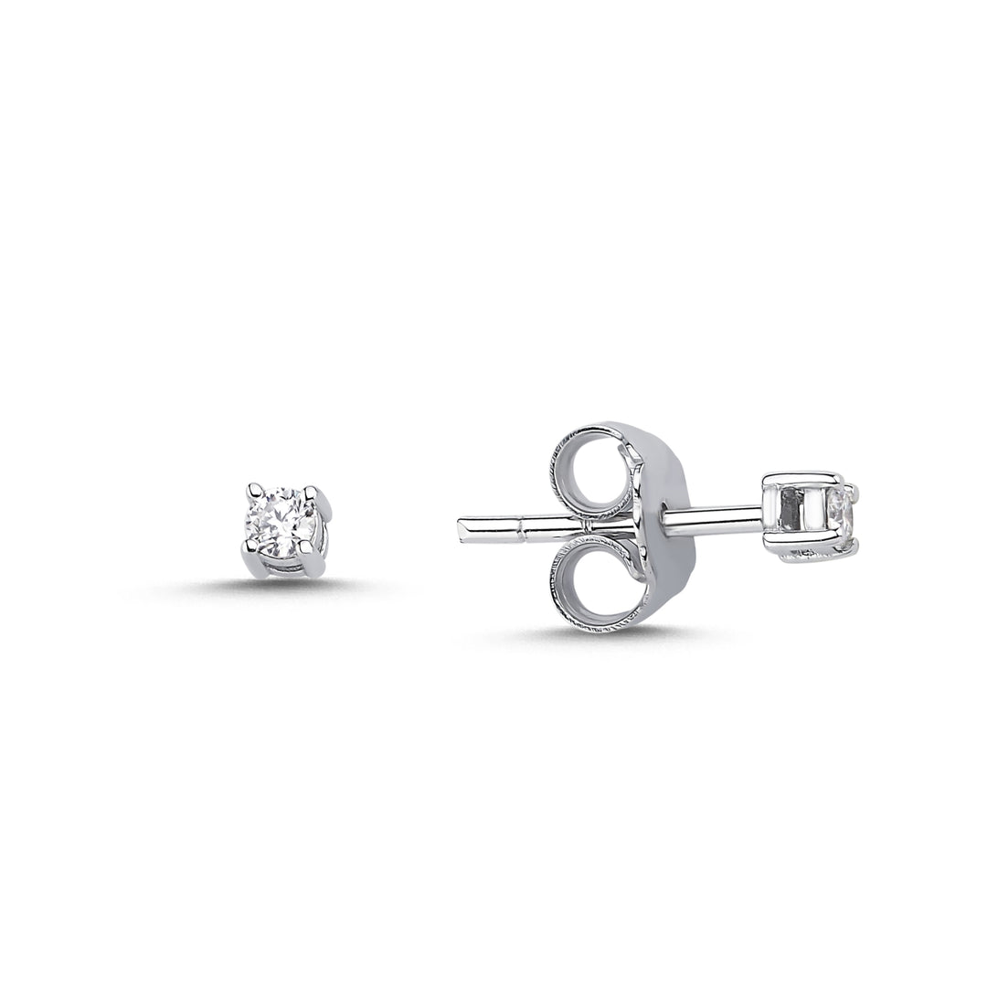 0.08 Karat Diamond Solitaire Earrings
