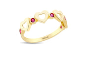 14ct Colour Stone Set Gold Ring