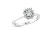 0.11 Karat Glamour Baguette Diamond Ring