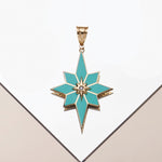 Load image into Gallery viewer, 14ct Pole Star Design Gold Pendant (Chain Not Included)