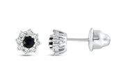 0.53 Karat Diamond Sapphire Earrings
