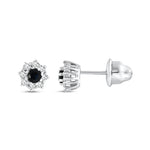 Load image into Gallery viewer, 0.53 Karat Diamond Sapphire Earrings