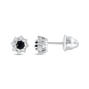0.53 Karat Diamond Sapphire Earrings