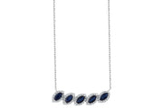 1.59 Karat Diamond Sapphire Necklace