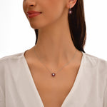Load image into Gallery viewer, 1.05 Karat Diamond Rhodolite Necklace
